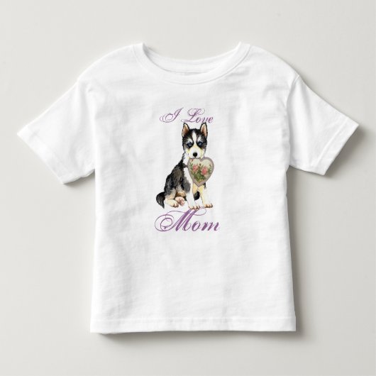 Husky Heart mama Kinder Shirts (Voorkant)