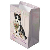 Husky Heart mama Medium Cadeauzakje (Achterkant Gekanteld)