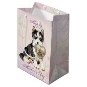 Husky Heart mama Medium Cadeauzakje (Voorkant Gekanteld)