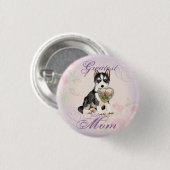 Husky Heart mama Ronde Button 3,2 Cm (Voorkant /achterkant)