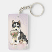Husky Heart mama Sleutelhanger (achterkant)