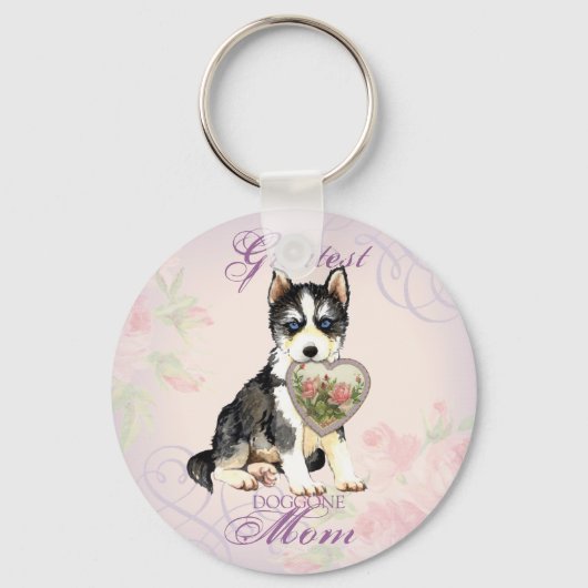 Husky Heart mama Sleutelhanger (Voorkant)