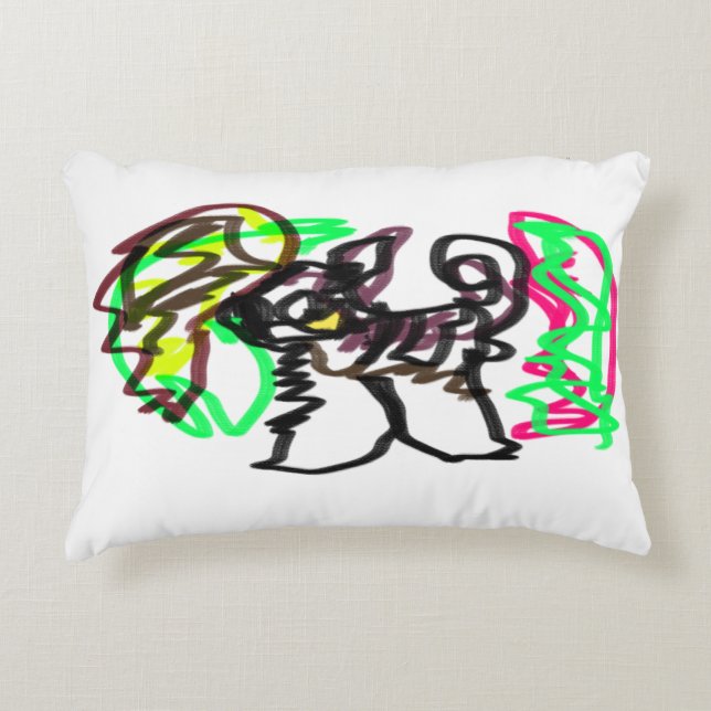 Husky herfst spelen accent kussen (Voorkant)