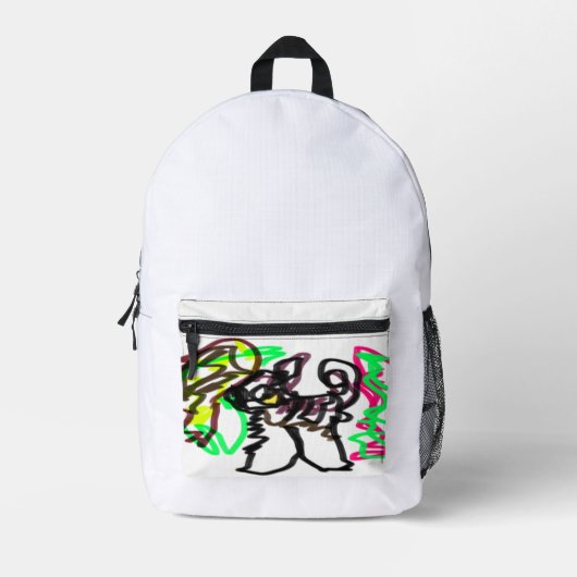 Husky herfst spelen bedrukte rugzak (Voorkant)