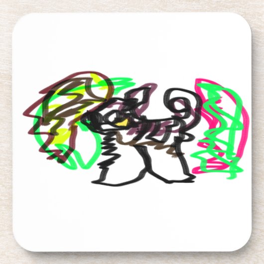 Husky herfst spelen bier onderzetter (Voorkant)