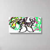 Husky herfst spelen canvas afdruk (Voorkant)