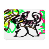 Husky herfst spelen magneet (Horizontaal)