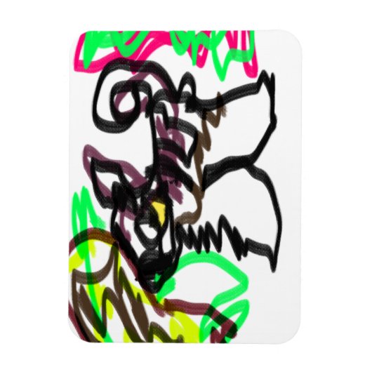 Husky herfst spelen magneet (Verticaal)