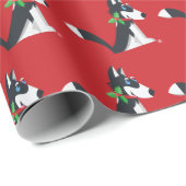 Husky Holiday - Wrapping Paper (rood) Cadeaupapier (Rol Hoek)