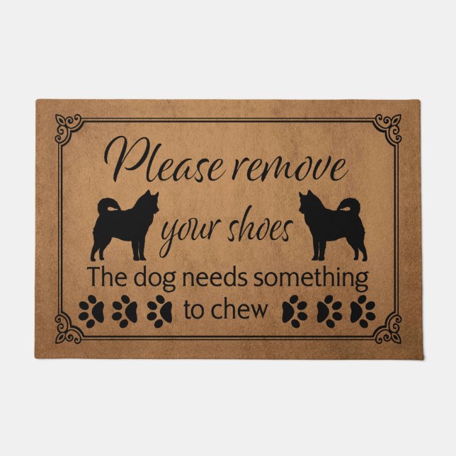 Husky Home Security 24-uurs Hondenliefhebbers voor Deurmat (Voorkant)