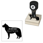 Husky hond adresstempel rubberstempel (Gestempeld)