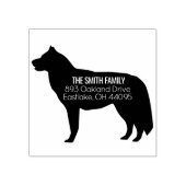 Husky hond adresstempel rubberstempel (Afrduk)