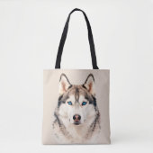 Husky-hond Art Design Boodschappentas Tote Bag (Voorkant)