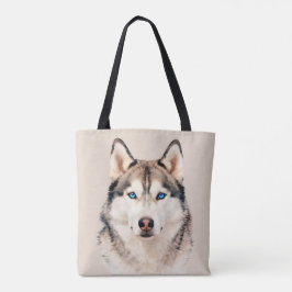 Husky-hond Art Design Boodschappentas Tote Bag