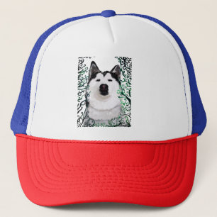 Husky Hond Art Trucker Hoed Pet