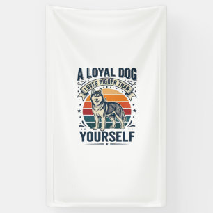 Husky-hond citaat vintage gravure huisdierliefhebb spandoek