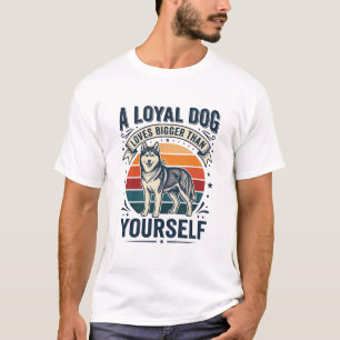 Husky-hond citaat vintage gravure huisdierliefhebb t-shirt