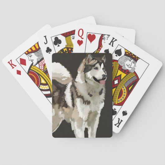 Husky Hond Classic Speelkaarten (Achterkant)
