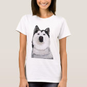 Husky Hond, Gelukkig Husky T-shirt (Voorkant)