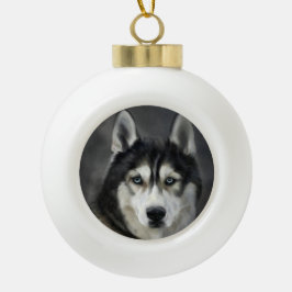 Husky-hond Grote Hond Dier Huisdier Keramische Bal Ornament