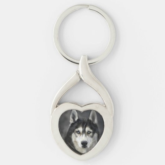Husky Hond Grote Hond Dier Huisdier Sleutelhanger (Voorkant)