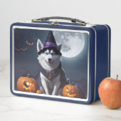 Husky Hond Halloween Avontuur Moonlit Magic Spooky (In situ)
