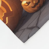 Husky Hond Halloween Avontuur Moonlit Magic Spooky Fleece Deken (Hoek)