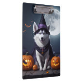 Husky Hond Halloween Avontuur Moonlit Magic Spooky Klembord (Rechts)