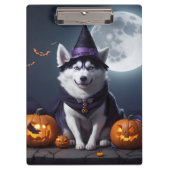 Husky Hond Halloween Avontuur Moonlit Magic Spooky Klembord (Voorkant)