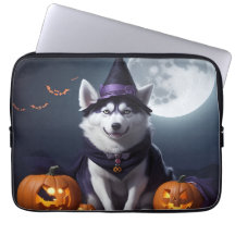 Husky Hond Halloween Avontuur Moonlit Magic Spooky
