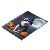 Husky Hond Halloween Avontuur Moonlit Magic Spooky Notitieboek (Linkerzijde)