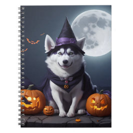 Husky Hond Halloween Avontuur Moonlit Magic Spooky Notitieboek