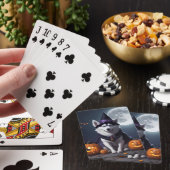 Husky Hond Halloween Avontuur Moonlit Magic Spooky Pokerkaarten (Insitu)
