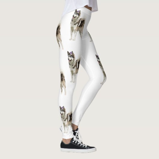 Husky hond, Hondenliefhebbers Custom Leggings (Rechts)