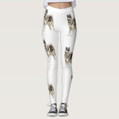 Husky hond, Hondenliefhebbers Custom Leggings (Voorkant)