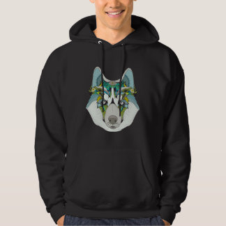 Husky Hond Illustratie Hond Hoodie