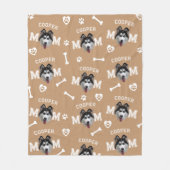 Husky hond, kameel gepersonaliseerde naam herhalen fleece deken (Voorkant)