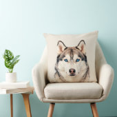 Husky Hond Kunst Design Groot Kussen (Stoel)