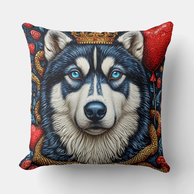 Husky hond kussen (Voorkant)