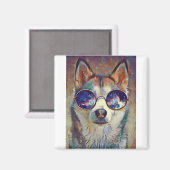 Husky hond! magneet (Voorkant / Achterkant)