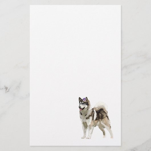 Husky hond met zonnebril Stationery Briefpapier (Voorkant)