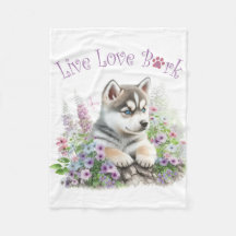 Husky-hond-moeder bloemendesign