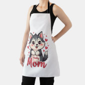 Husky-hond Moeder Cute Kawaii-ontwerp Schort (Insitu)