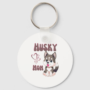 Husky Hond Moeder Kawaii Puppy Schattig Grappig on Sleutelhanger