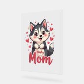 Husky Hond Moeder Leuk Kawaii Ontwerp Acryl Bord (Hoek)