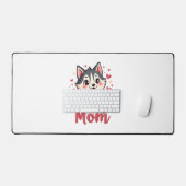 Husky Hond Moeder Leuk Kawaii Ontwerp Bureaumat (Keyboard & Muis)