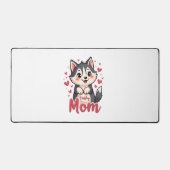 Husky Hond Moeder Leuk Kawaii Ontwerp Bureaumat (Voorkant)