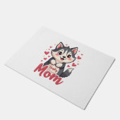 Husky Hond Moeder Leuk Kawaii Ontwerp Deurmat (Schuin)