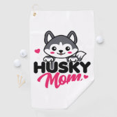 Husky Hond Moeder Leuk Kawaii Ontwerp Golfhanddoek (Insitu)