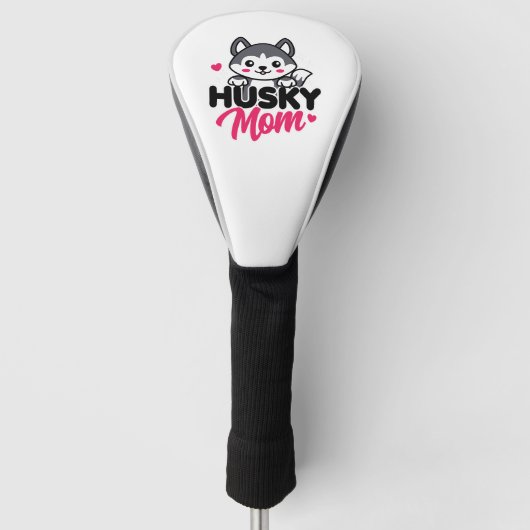 Husky Hond Moeder Leuk Kawaii Ontwerp Golfheadcover (Voorkant)